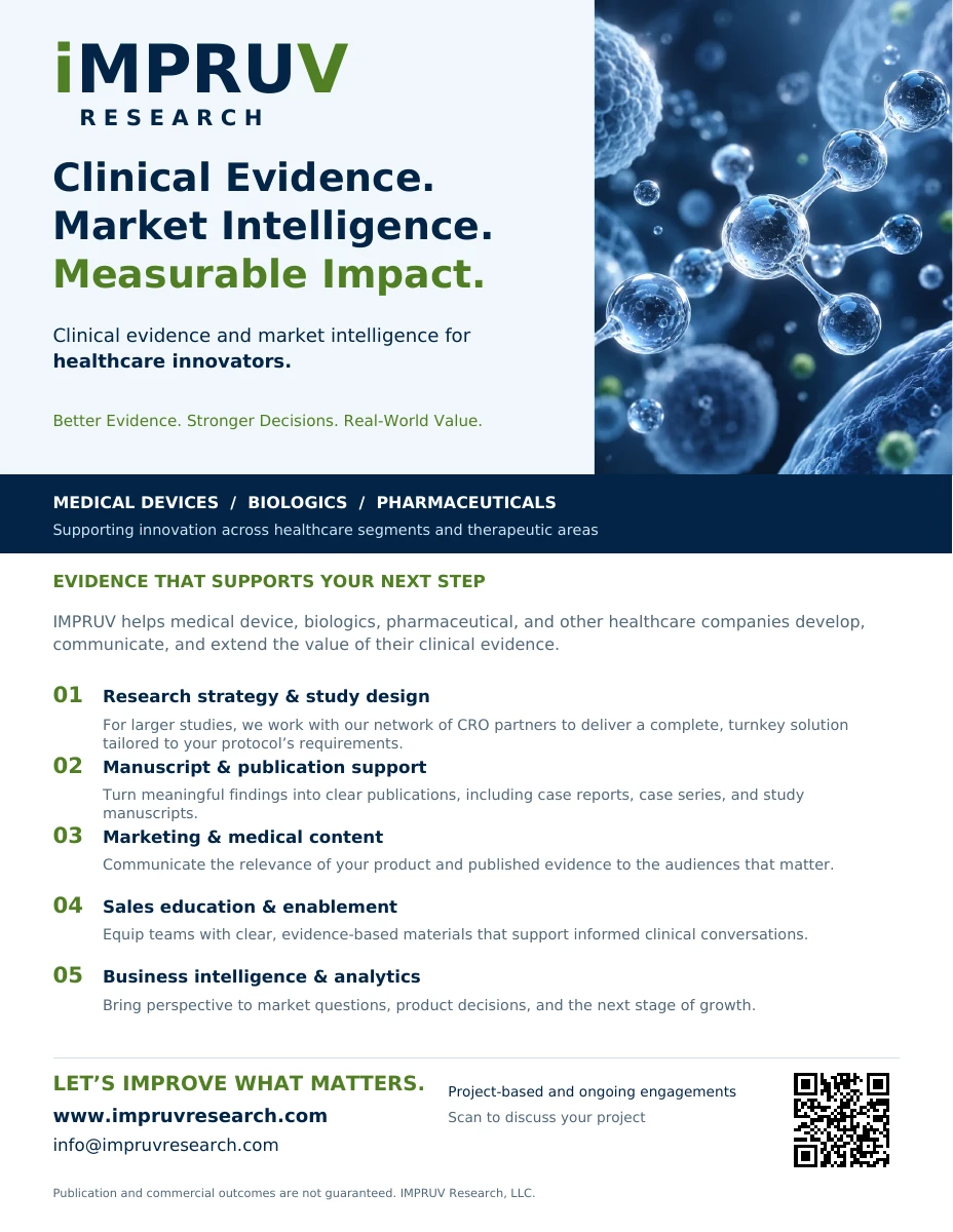Preview of the updated IMPRUV Research brochure. Open PDF.